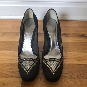 Giorgio Armani embellished black heels